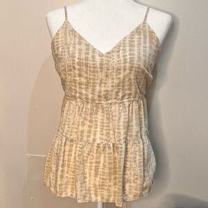 Old Navy Neutral Tie-Dye Babydoll Cami – Size Large
